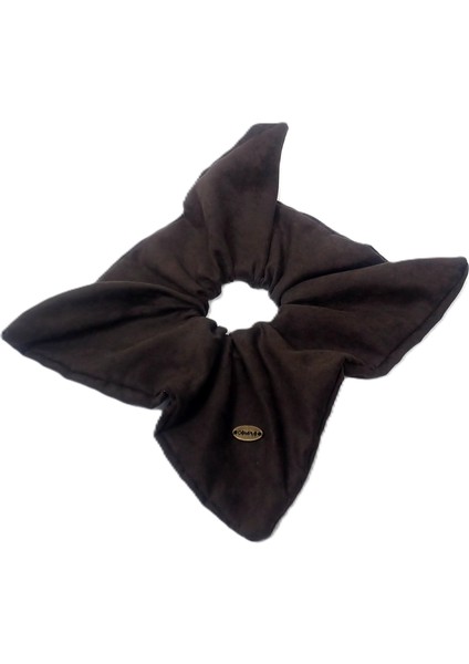 Ince Süet Kumaş Büyük Boy Scrunchie – Yumuşak Doku Saç Tokası