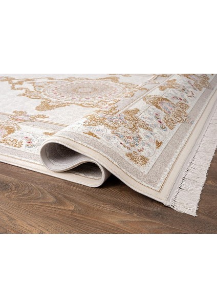 Flora FR001A Beyaz Gold Koridor Halısı Mutfak Halısı Salon Halısı indirimleri