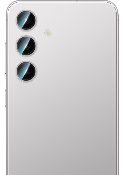 Samsung Galaxy S24 Plus Caseworld Alloy Serisi Oleofobik Anti Reflective Kamera Lens Koruyucu Gümüş