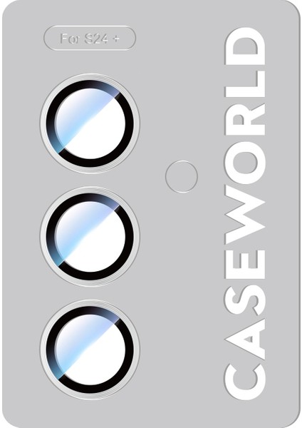 Samsung Galaxy S24 Plus Caseworld Alloy Serisi Oleofobik Anti Reflective Kamera Lens Koruyucu Gümüş