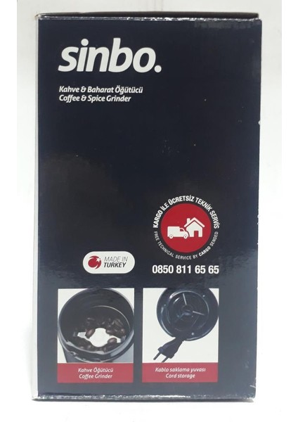 Sinbo SCM2934 Kahve ve Baharat Öğütücü