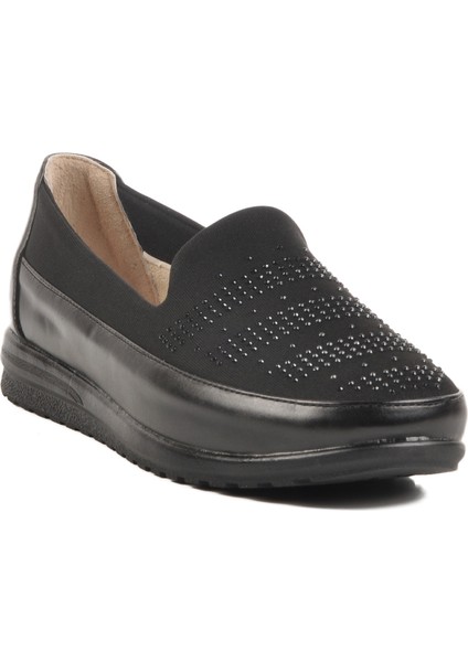 Siyah Deri Kadın Casual Ayakkabı modelleri