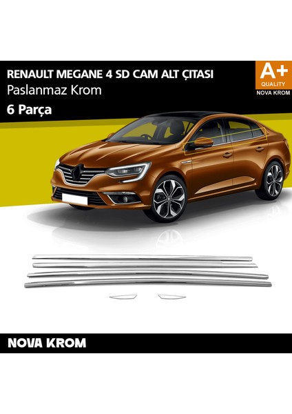 Renault Megane 4 Sd Krom Cam Çıtası 6 Prç. 2016 Üzeri