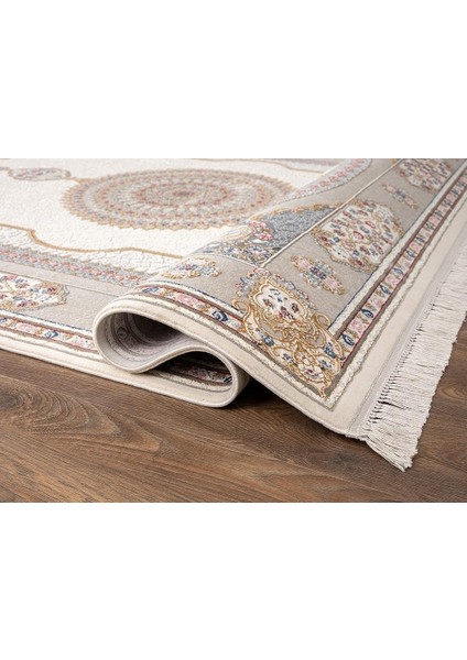 Flora FR004A Beyaz Mavi Koridor Halısı Mutfak Halısı Salon Halısı