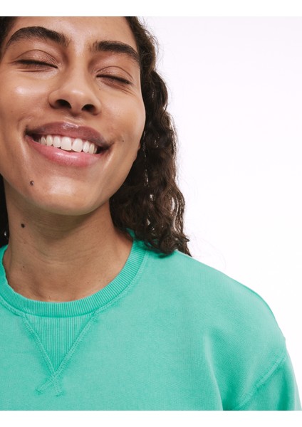 Saf Pamuklu Lounge Sweatshirt modelleri