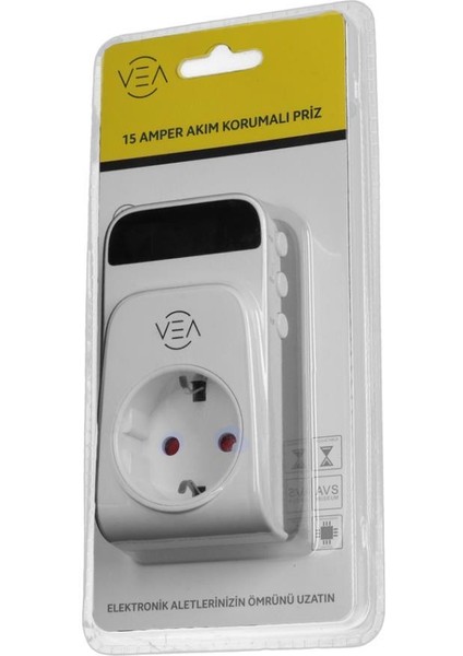 Vea VE-25530 15A 3520W Tekli Dijital Göstergeli Akım Korumalı Priz Aşırı Yüksek Gerilim modelleri