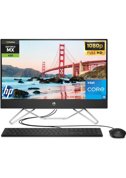 24 Aıo Intel Core I5-1235U 16GB Ram 1tb SSD Geforce MX450/2GB 23.8" Fhd WIN11 Pro All In One Bilgisayar 79N36EA P4