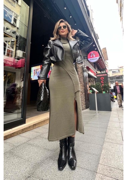 Triko Etekli Takım Haki