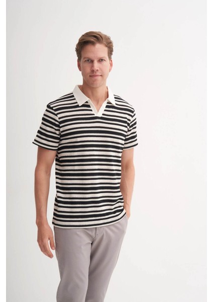 Polo Yaka Siyah Erkek T-Shirt 4033