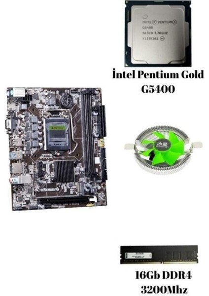 RBD10053 G5400 Pentium Gold / 16GB Ram / Cpu Fan Bundle Set