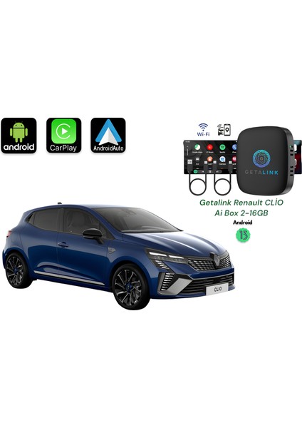 Renault Clio ANDROID13 Ai Box Hareket Halinde Video Izleme