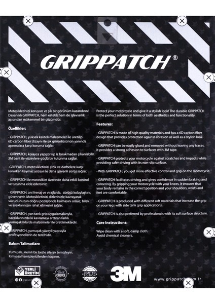 Bmw Gs R1250 ile Uyumlu Kaydırmaz 6d Karbon 9 Parça Tank Pad Seti GC32