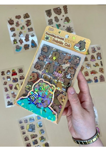Recruıting Wealth 6 Yaprak 112 Adet Capybara Sticker Set/su Geçirmez/etiket/kapibara/bullet Journal