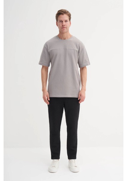 Bisiklet Yaka Gri Erkek T-Shirt 4125 modelleri