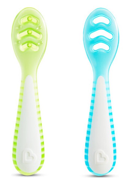 ® Gentle Dip™ 2li Çok Aşamalı Ilk Bebek Kaşığı ,4AY+MAVI/YEŞIL, Unisex