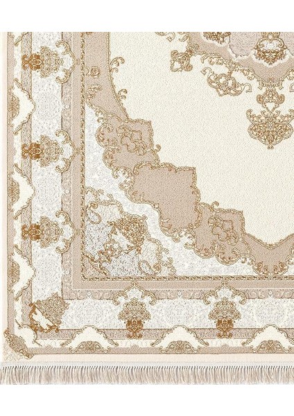 Flora FR007A Beyaz Gold Koridor Halısı Mutfak Halısı Salon Halısı fırsatları