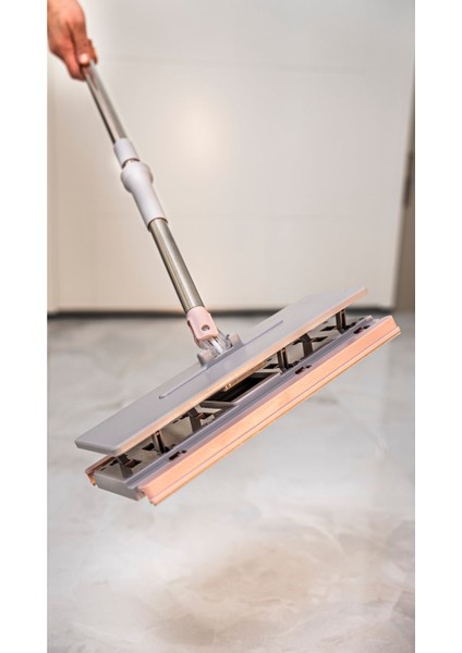 Click Mop, Akıllı Mop Paleti – Paslanmaz Çelik Saplı, Katlanabilir Mikrofiber Temizlik Aparatı