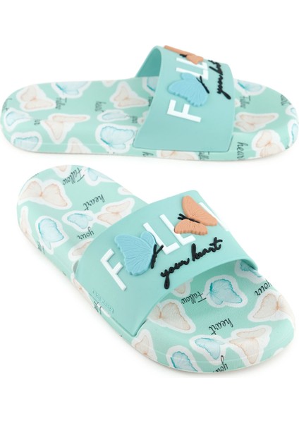 Kadın Yazlık Pu Rahat Taban Ev Banyo Havuz Plaj Terlik