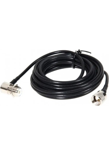 PL259 Uhf SO-239 Konnektörlü RG58 Telsiz Anten Kablosu 5mt