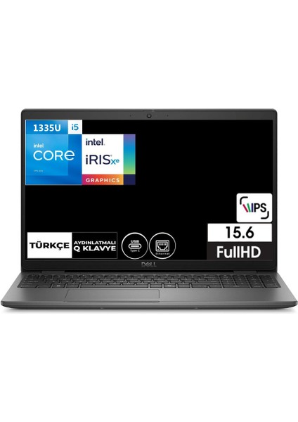 Latitude 3550 I5-1335U 32 GB 1 Tb SSD Windows 11 Pro Iris Xe Graphics 15.6" Full Hd Taşınabilir Bilgisayar N006L355015UCB5
