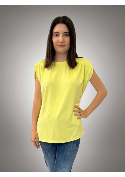 Canlı Limon Sarısı Basic Tişört S