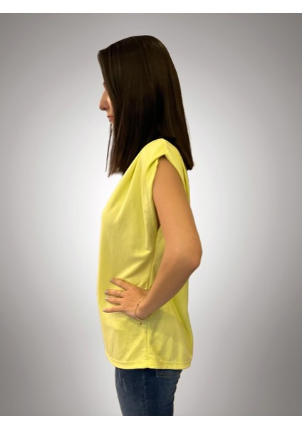 Canlı Limon Sarısı Basic Tişört S modelleri