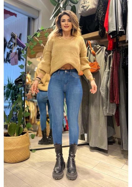 Likralı Sıknny Jean Mavi fırsatları