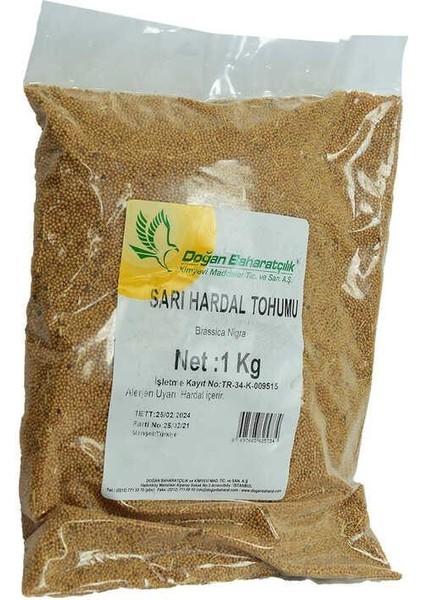 Hardal Tohumu Tane Doğal Sarı 1000 gr Paket