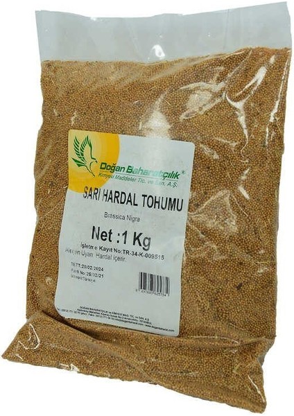 Hardal Tohumu Tane Doğal Sarı 1000 gr Paket