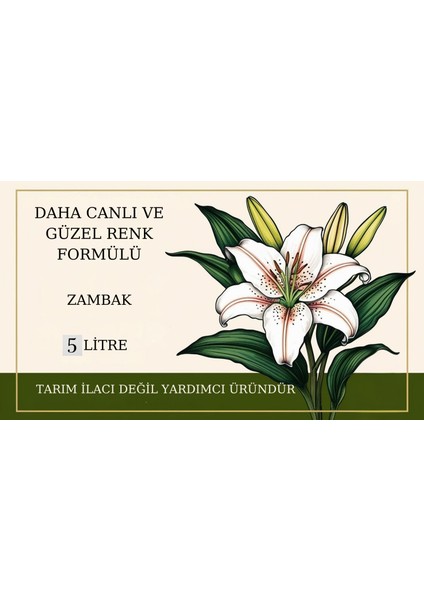 Doğal Daha Canlı ve Güzel Renk Formülü(Zambak)