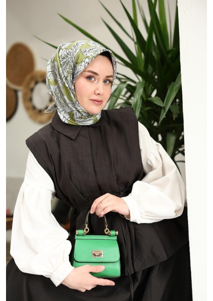 Tivil Ipek Eşarp 11468-08 Yeşil Karışık Desen modelleri