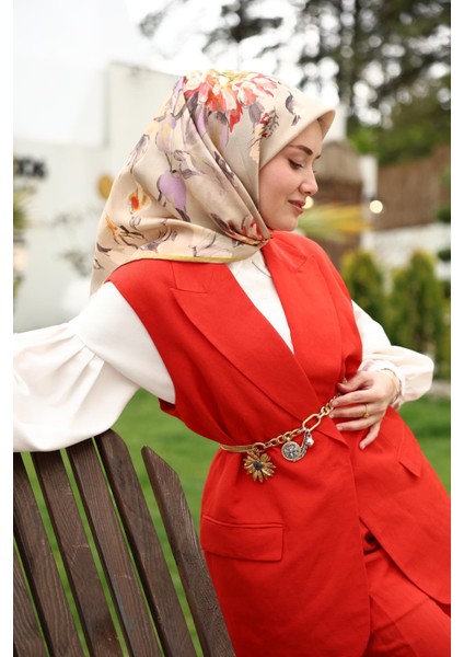 Tivil Ipek Eşarp 11467-35 Vizon Karışık Desen modelleri