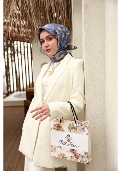 Tivil Ipek Eşarp 11468-01 Mavi Karışık Desen modelleri