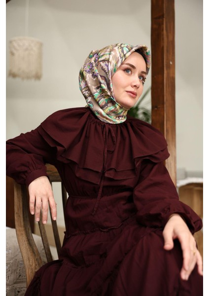 Tivil Ipek Eşarp 11469-03 Vizon Karışık Desen modelleri