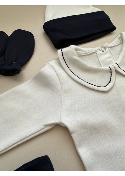 Lacivert Hastane Çıkışı Set (Body, Pantolon, Bere, Eldiven) modelleri