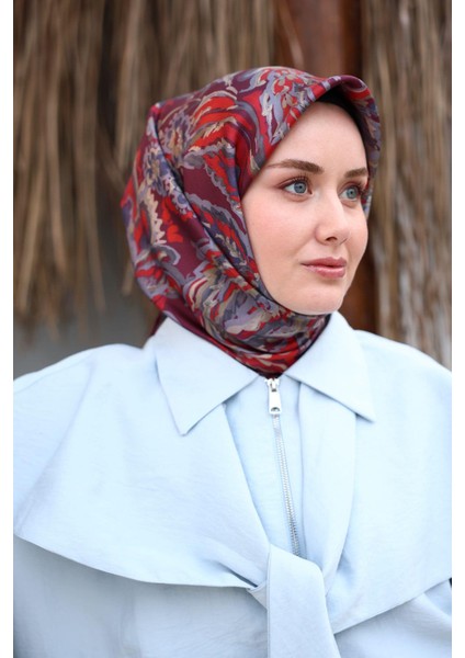 Tivil Ipek Eşarp 11469-50 Bordo-Mor Karışık Desen fiyatları