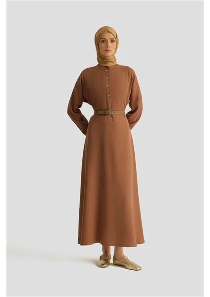 Elbise 25YD4236 Kahverengi