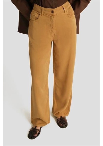 Tencel Palazzo Pantolon 25YD9134 Sahra modelleri