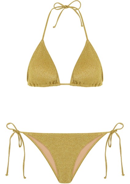 Lureks Hardal Sarı Üçgen Bikini Takım