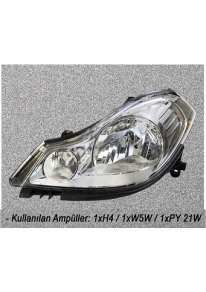 Far Sinyal Sol Clio Symbol Thalia 09 Elektrikli Motorlu H4 Ferrg