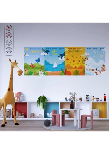 Statik Kağıt Mevsimler Poster 48 cm x 135 cm Nrmsa