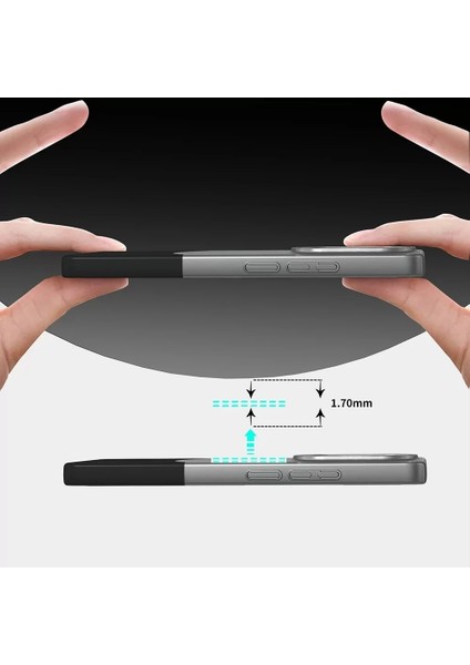 Xiaomi Redmi Note 13 Pro 4g Kılıf Magsafe Şarj Kartlıklı Mıknatıslı Duble 1.7mm Kapak Kart Bölmeli Lacivert Siyah Gri Renkleriyle