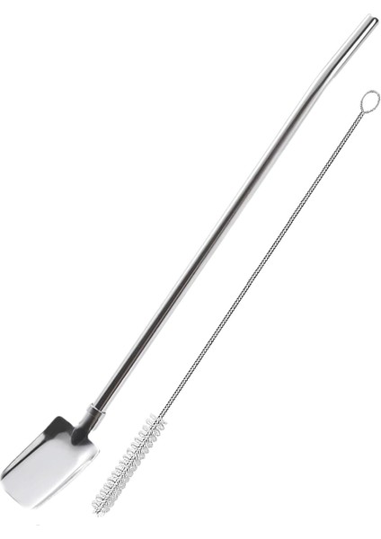 5'li Paslanmaz Çelik Pipetler Kaşık, Kürek Şekilli, Metal Karıştırma Kaşığı, 2'si 1 Arada Kaşık fiyatları