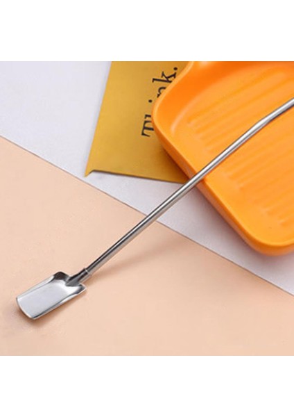 5'li Paslanmaz Çelik Pipetler Kaşık, Kürek Şekilli, Metal Karıştırma Kaşığı, 2'si 1 Arada Kaşık fırsatları