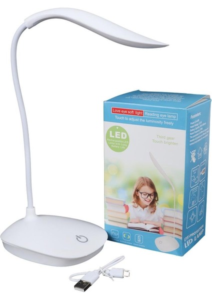 Powermaster PM-19316 5 Volt - 0.5 Amper Dokunmatik Tuşlu 14 Ledli Şarjlı Portatif Masa Lambası