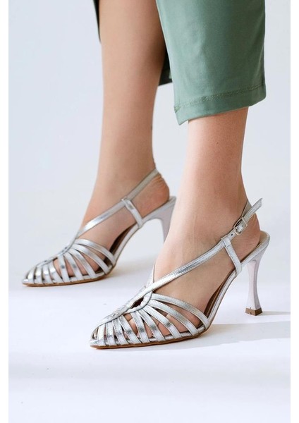 Mnrs 03127 9 cm Topuklu Kadın Stiletto Abiye Ayakkabı