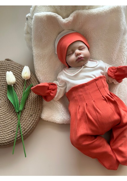 Kiremit Hastane Çıkışı Set (Body, Pantolon, Bere, Eldiven)