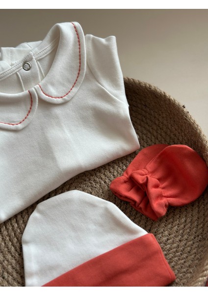 Kiremit Hastane Çıkışı Set (Body, Pantolon, Bere, Eldiven) modelleri