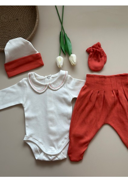 Kiremit Hastane Çıkışı Set (Body, Pantolon, Bere, Eldiven) fırsatları