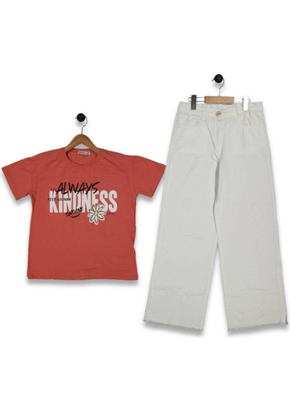 Always Baskılı Jeans Pantolonlu Kız Takım